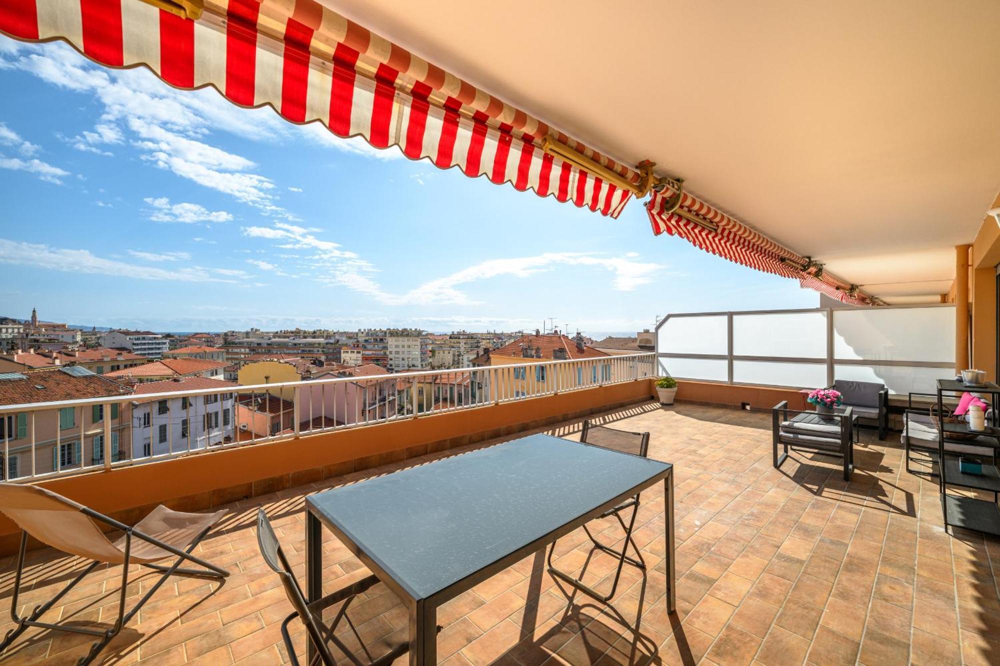 'L'Alicante Proche' Gare, Terrasse, Vue Mer Mentone Esterno foto